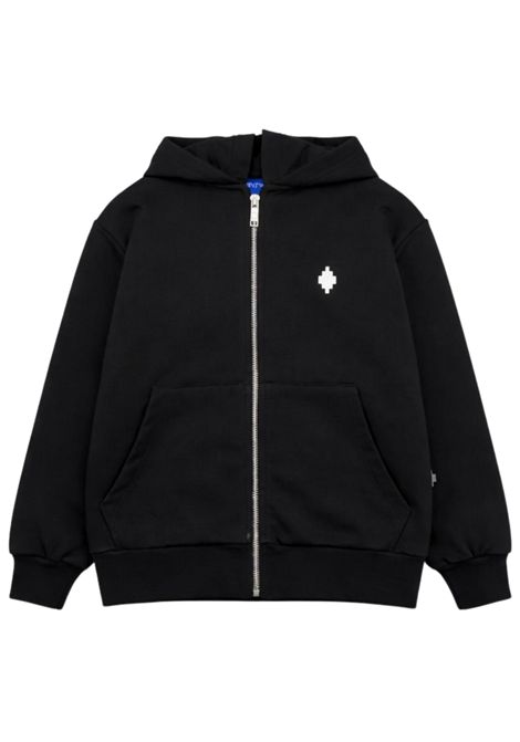 Black cotton sweatshirt for children MARCELO BURLON | BZH006NERO